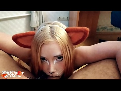 ❤️ Kitsune dîk û kum di devê xwe de dadiqurtîne ❤️ Super porno li me